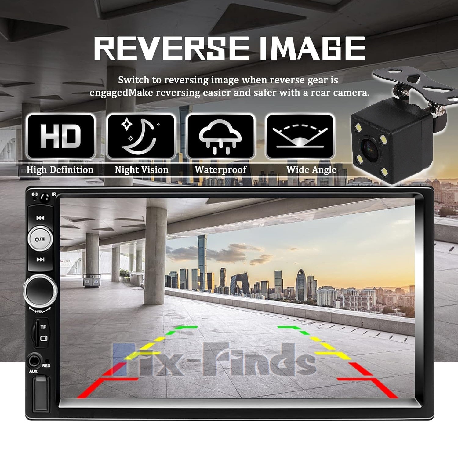 7″ Double 2 DIN Car MP5 Player Bluetooth Touch Screen Stereo Radio With Camera
