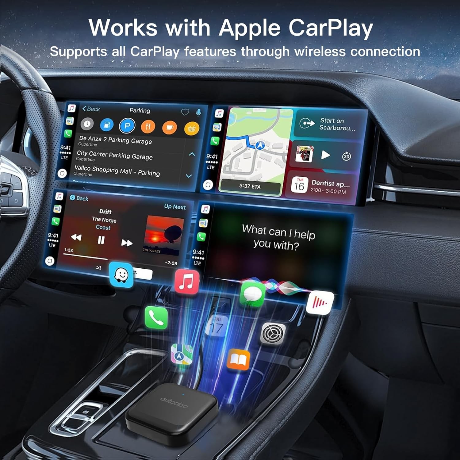 Carbitlink to Wireless CarPlay Android auto Adapter For Geely KX11 Geely KC-2