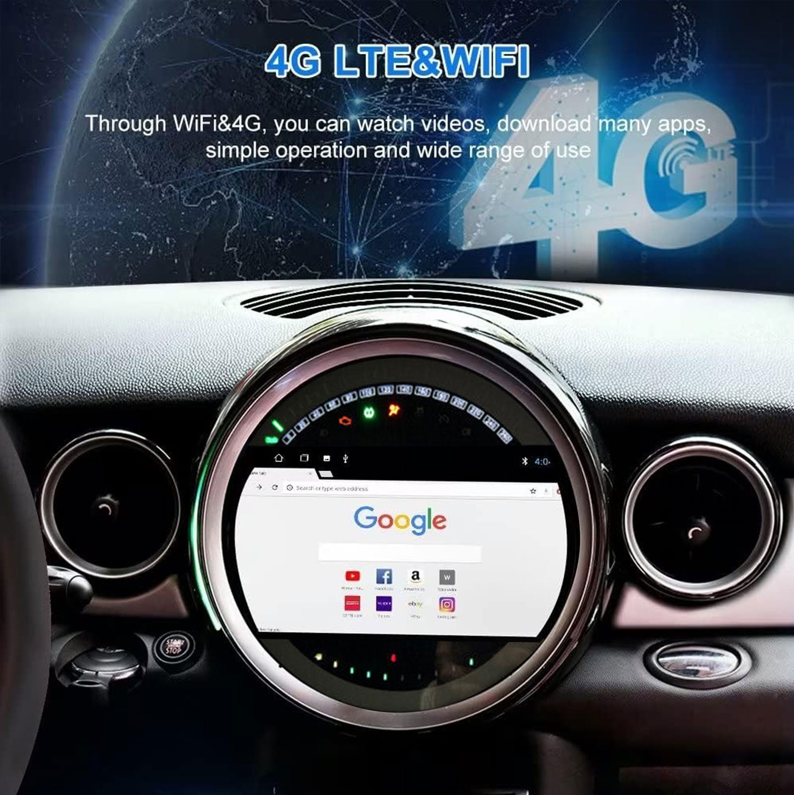 Android 13 Carplay Stereo Screen for BMW Mini Cooper 2007-2015 R60 R56 MPH Wifi