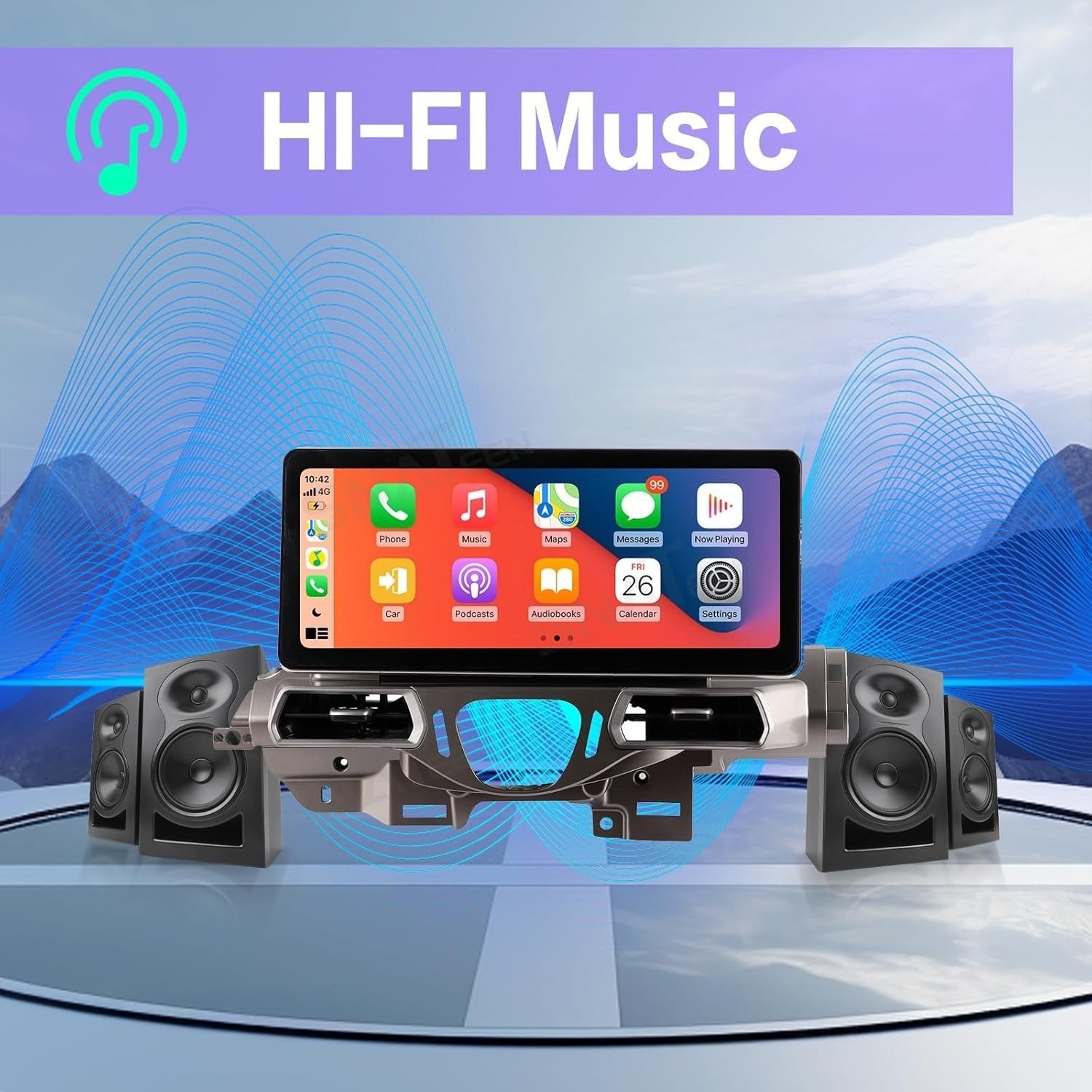 12.3” Android Car Radio Stereo GPS Navi Carplay For Ferrari 458 2011-2016 4+64G