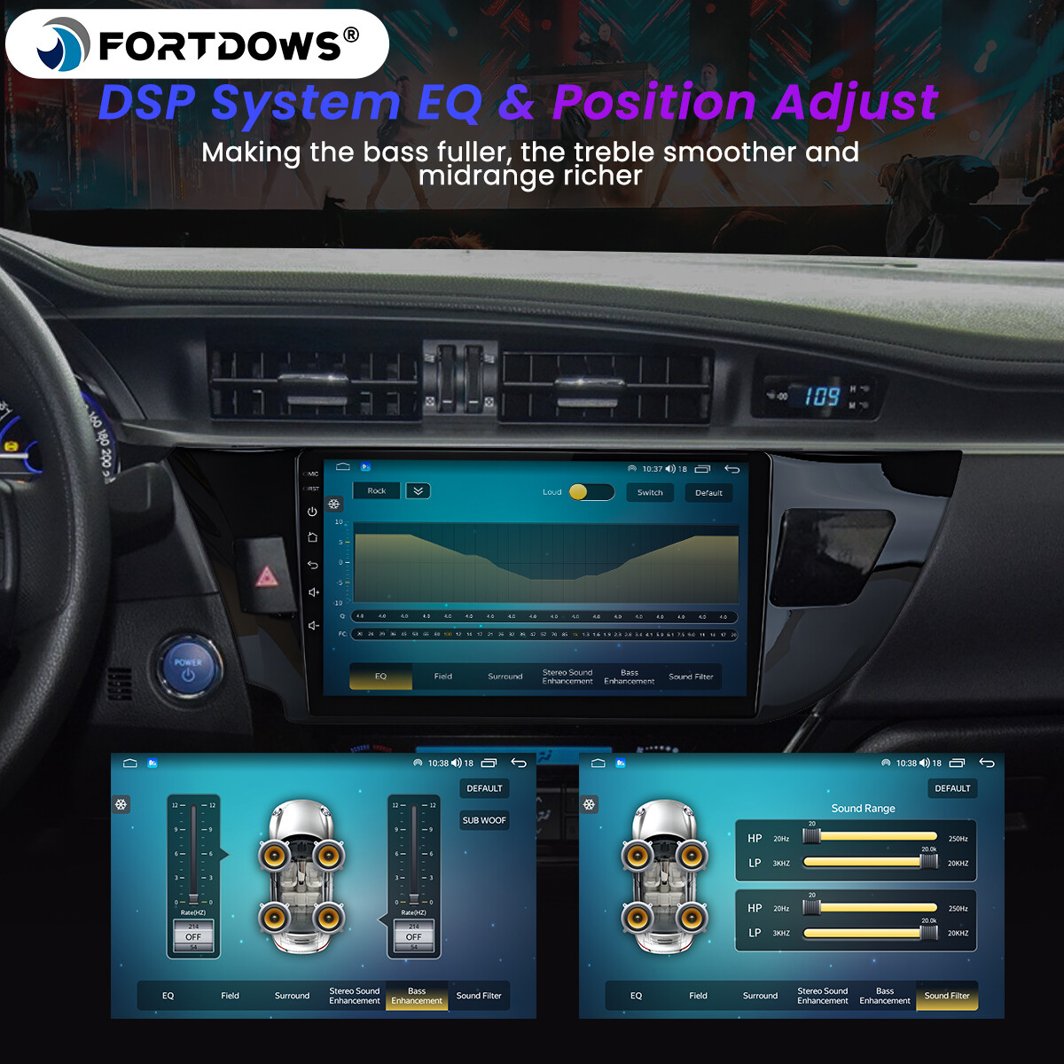 2+64G for Toyota Corolla 2014-2017 CarPlay Auto Car Radio Stereo Screen 1280*800
