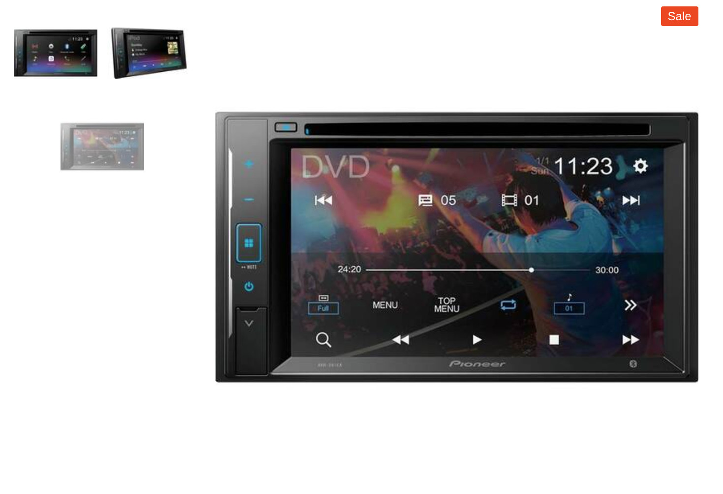 Pioneer D M H-240EX Double DIN MP3/WMA Digital Media Player 6.2″ LCD Bluetooth