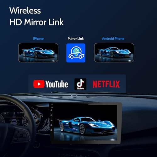 10.1 Inch Double din car Screen,with wireles CarPlay and RAM 2GB+ROM 64GB
