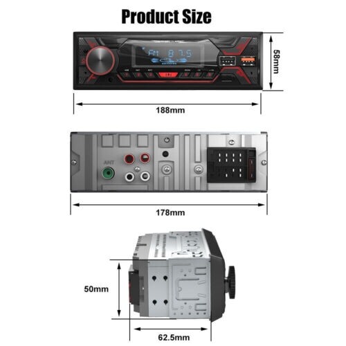 Apple CarPlay Single 1DIN 7″ Flip Out Car Stereo FM Radio USB TF with Camera MIC