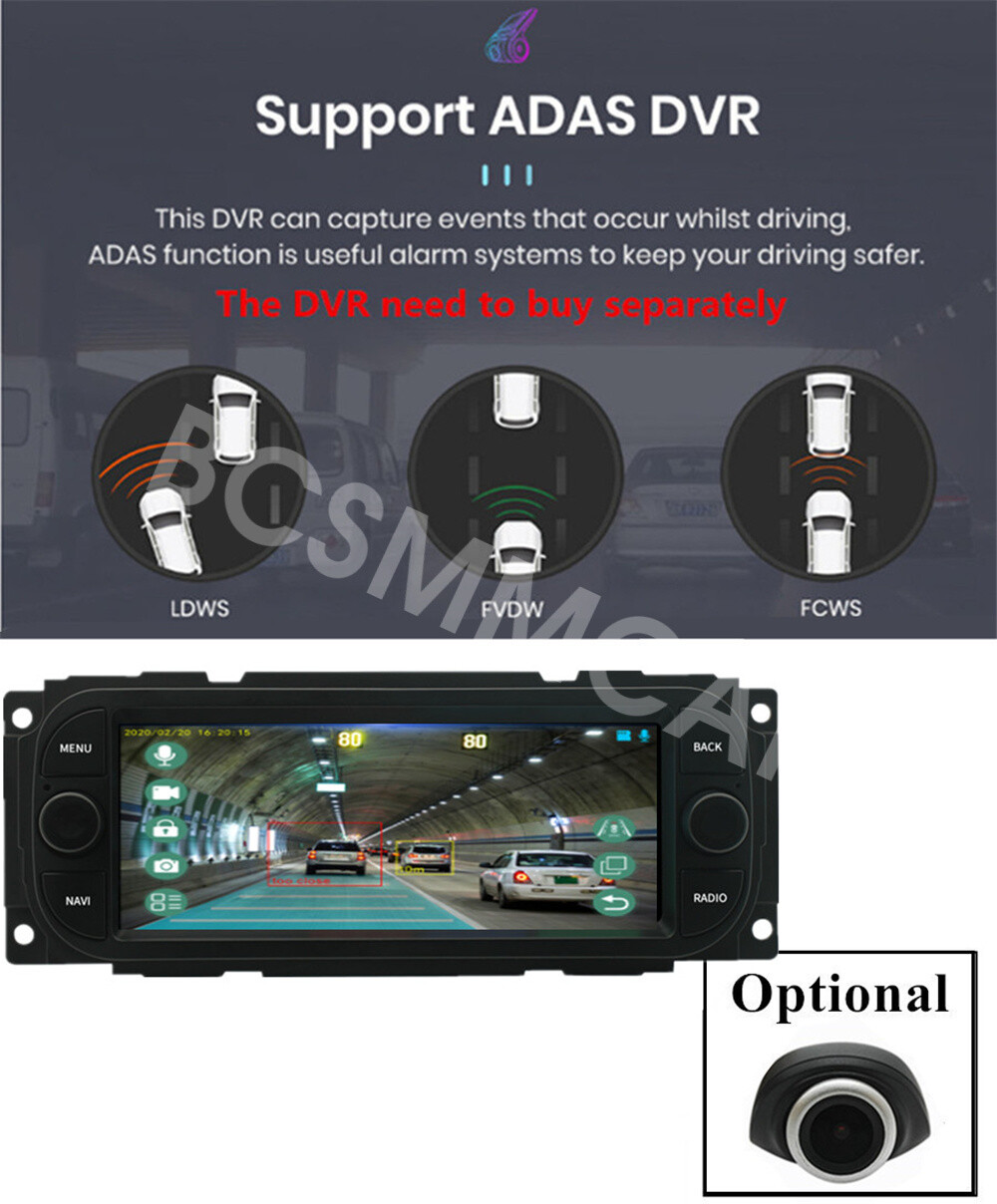 6.8in Radio Multimedia Player BT Mirror Link Cam Fit For Jeep Wrangler 2003-2006