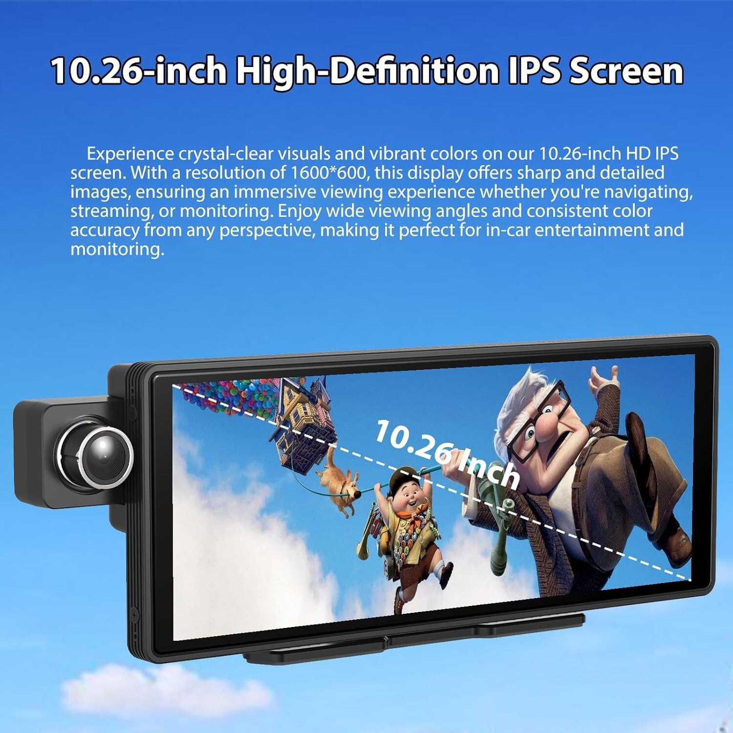 10.26 inch Carplay Video Recorder Portable Car Stereo Baby Monitor Back Seat NEW
