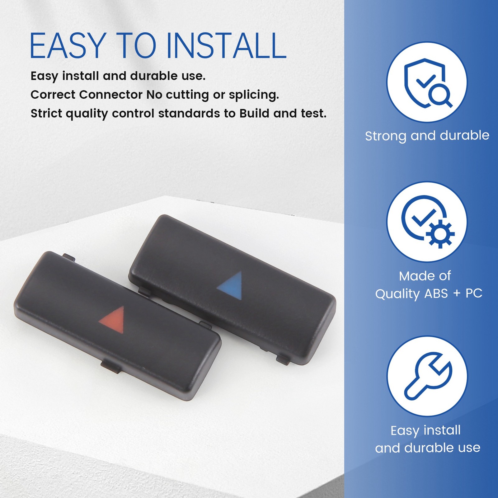2Pcs Car Air Conditioner a / C Temperature Control Panel Button Key Cover5416
