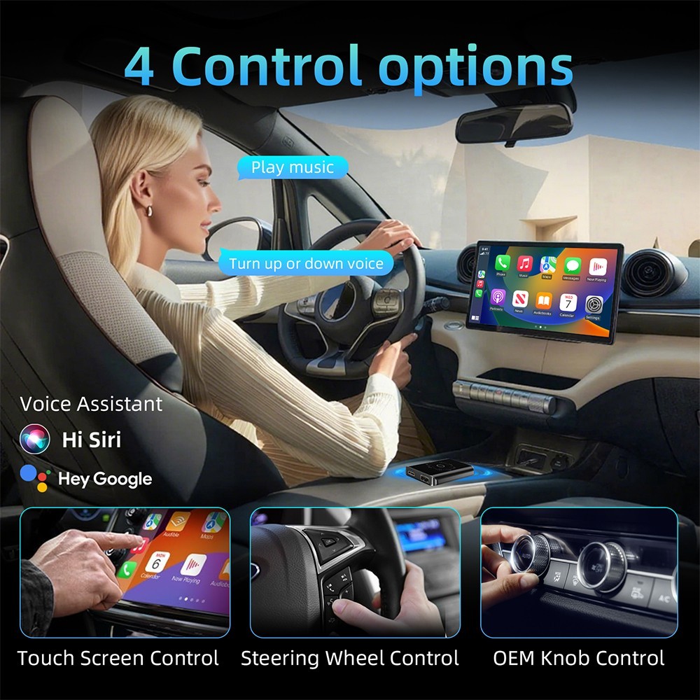 3 in 1 Ai Box Carplay/Android Auto Wireless Adapter Video Box Netflix-YouTube