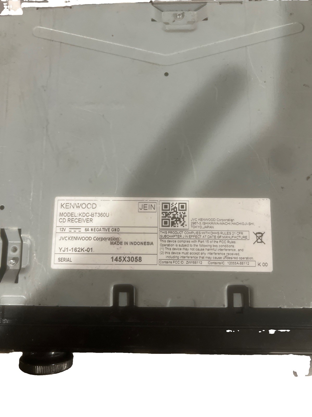 Kenwood KDC-BT360U CD receiver