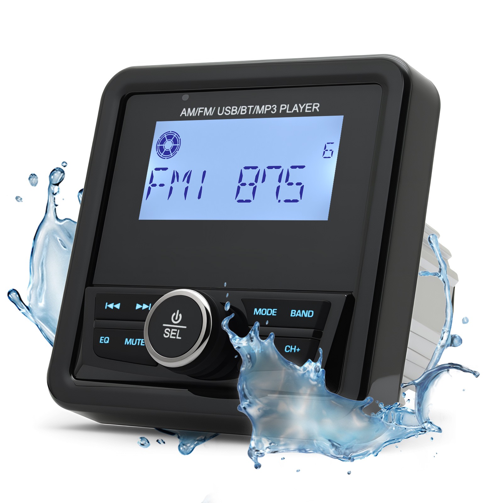 MP3 Marine Bluetooth Stereo Radio Boat Audio Player with FM/AM Digital Speaker