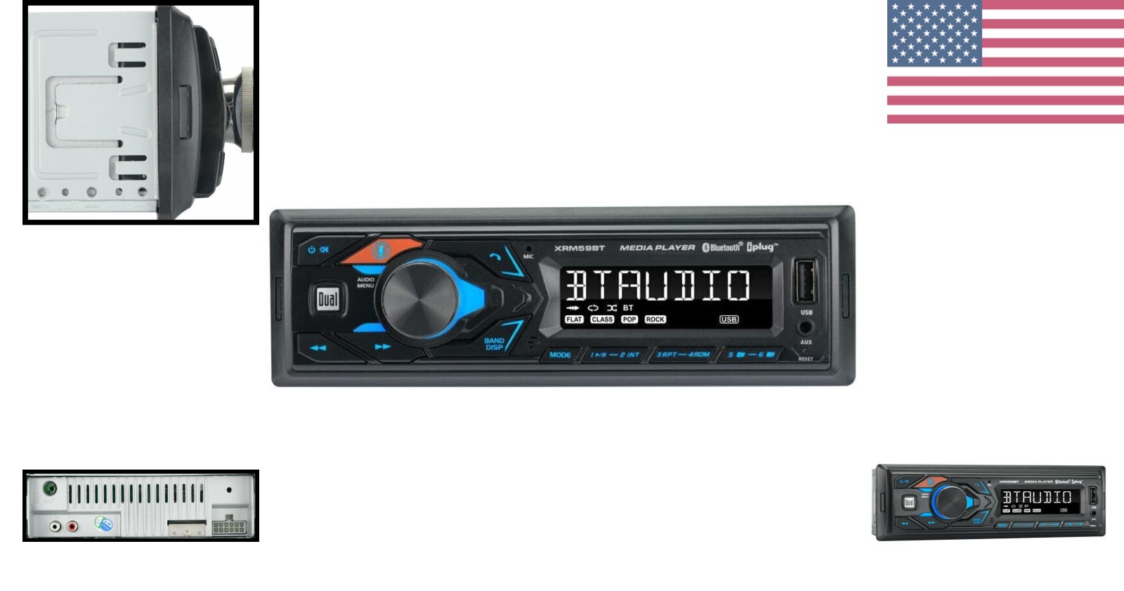 Single-DIN In-Dash All-Digital Media Receiver with Bluetooth