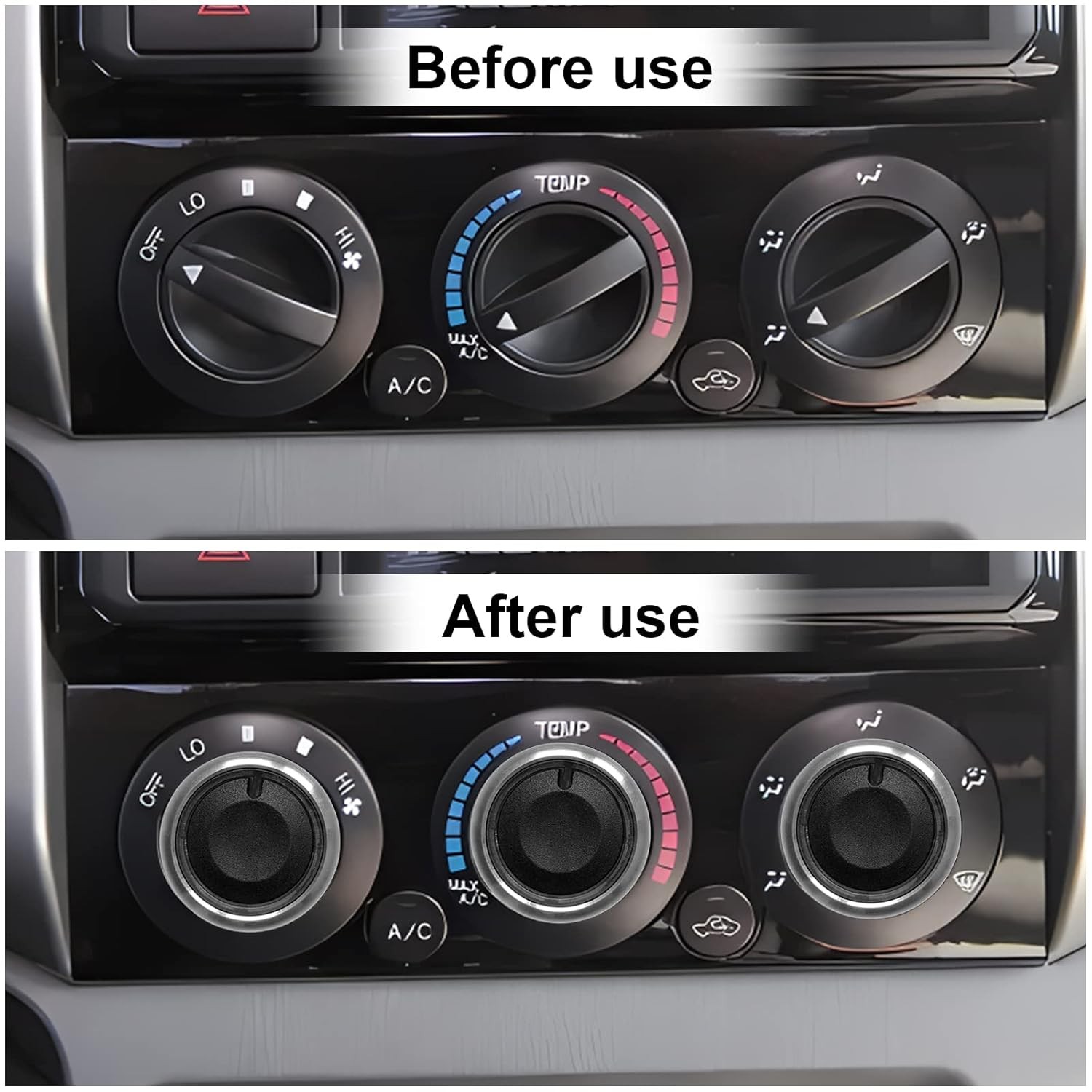 3Pcs Heater Control Knob A/C Fan Air Conditioning Button Climate Switch
