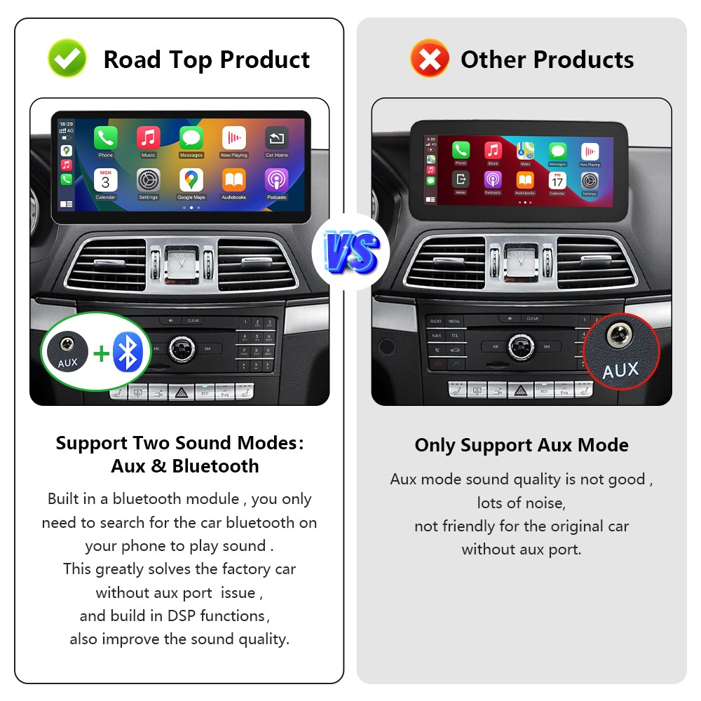 Ultra-Thin 12.3”Wireless Carplay Touchscreen For Mercedes E Coupe C207 2009-16