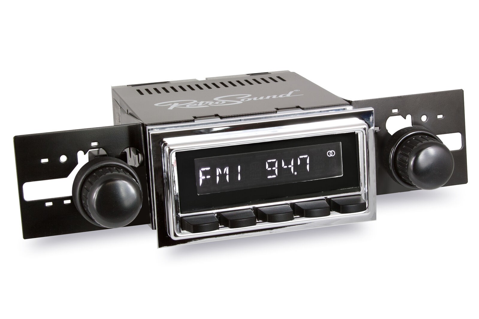 RetroRadio for 1950-65 Porsche 356 w/ Chrome Bezel LCB-M6-127-36-96