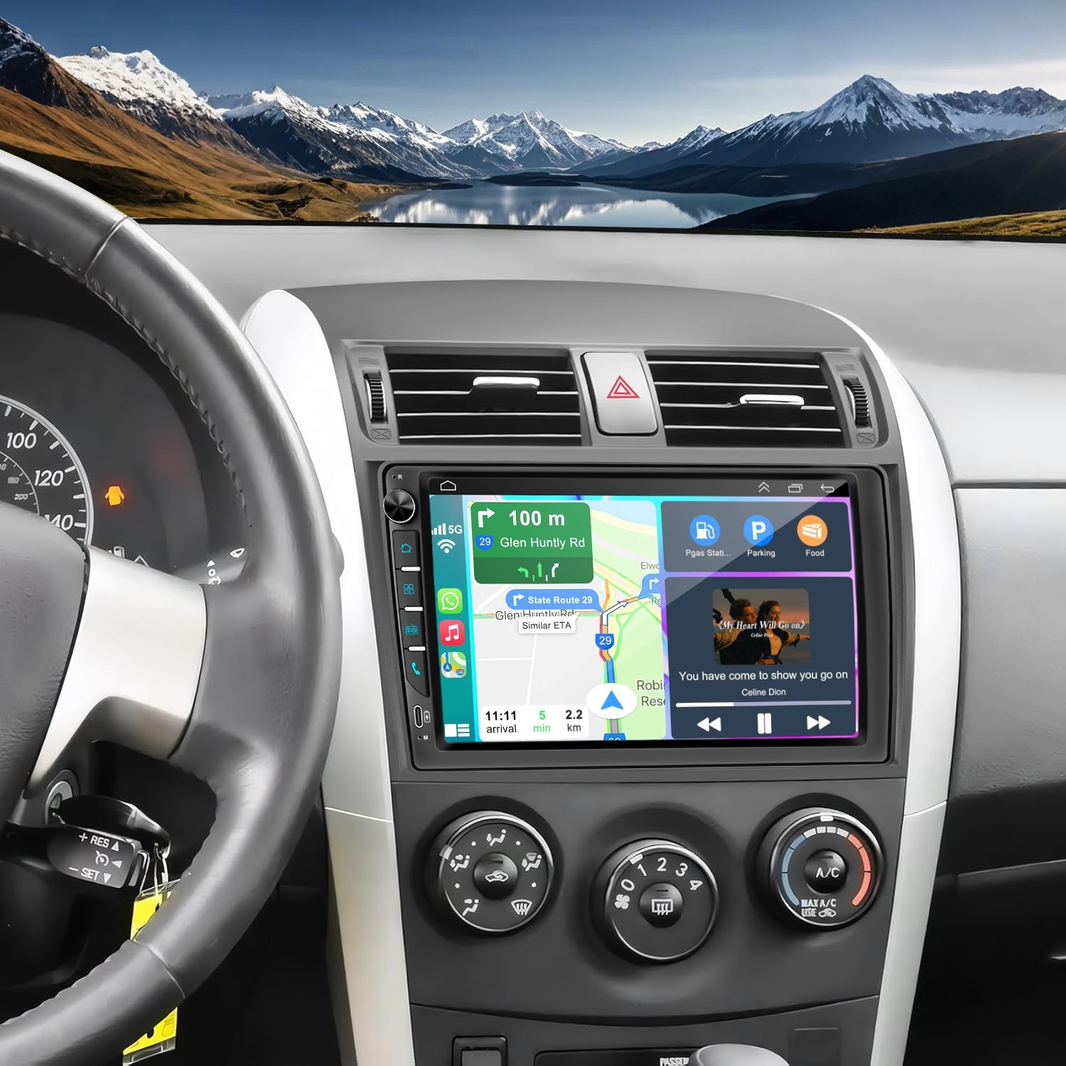 Car Stereo Radio Wireless Carplay For Toyota Corolla 2009 2010 2011 2012 2013