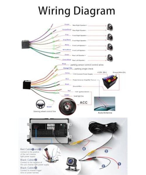 Single Din Car Stereo Wired CARPLAY Android auto, Flip Out Car Radio 7 Inch