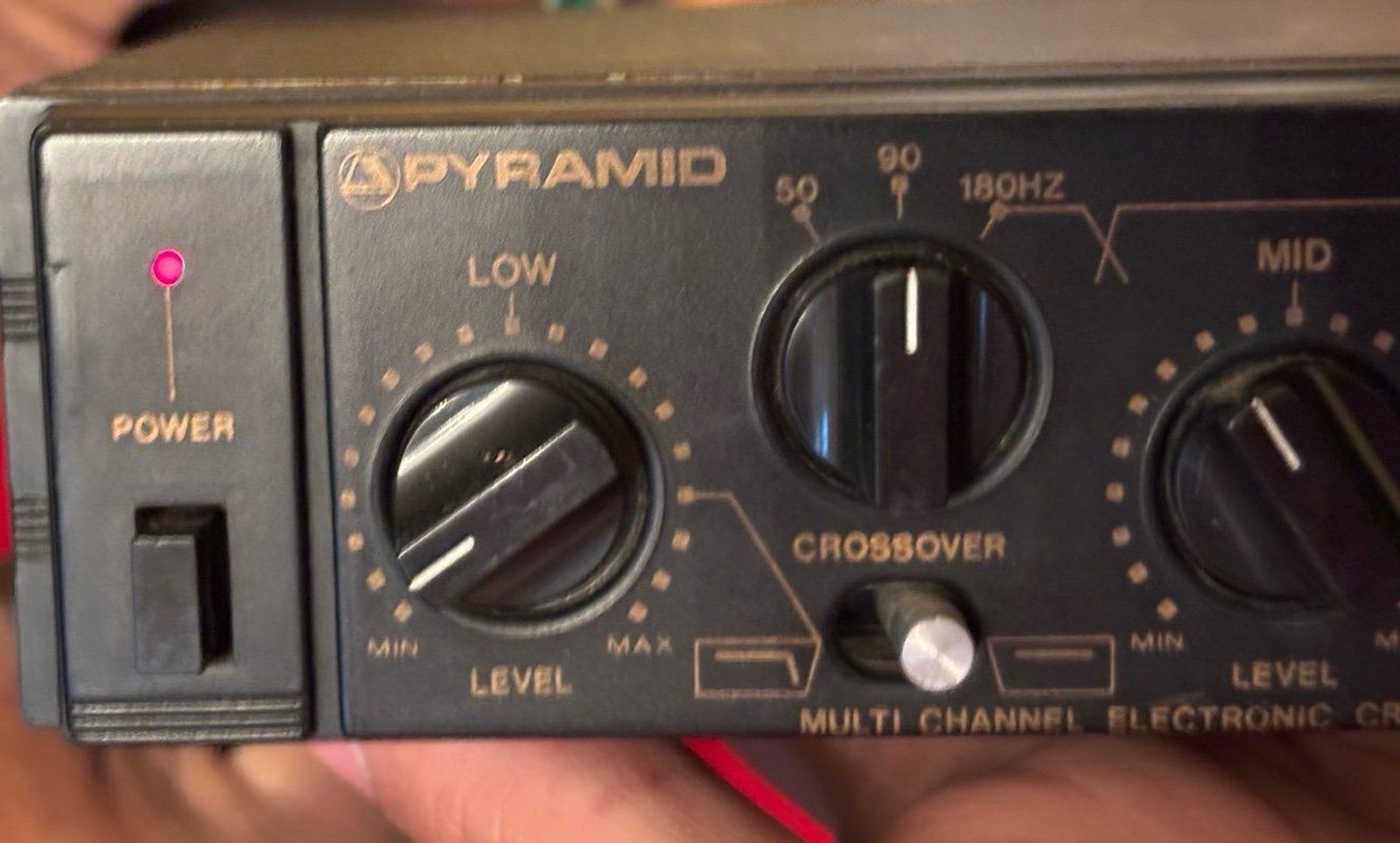 Pyramid CR70 Gold Series Black Multi-Channel Electronic Crossover Network