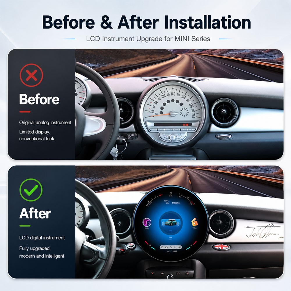 Android For BMW Mini Cooper R56 R60 2007-2014 Car Multimedia Video Player 11.8″