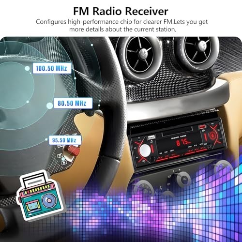 Single Din Car Stereo Bluetooth Multimedia Car Audio Receivers with Digital