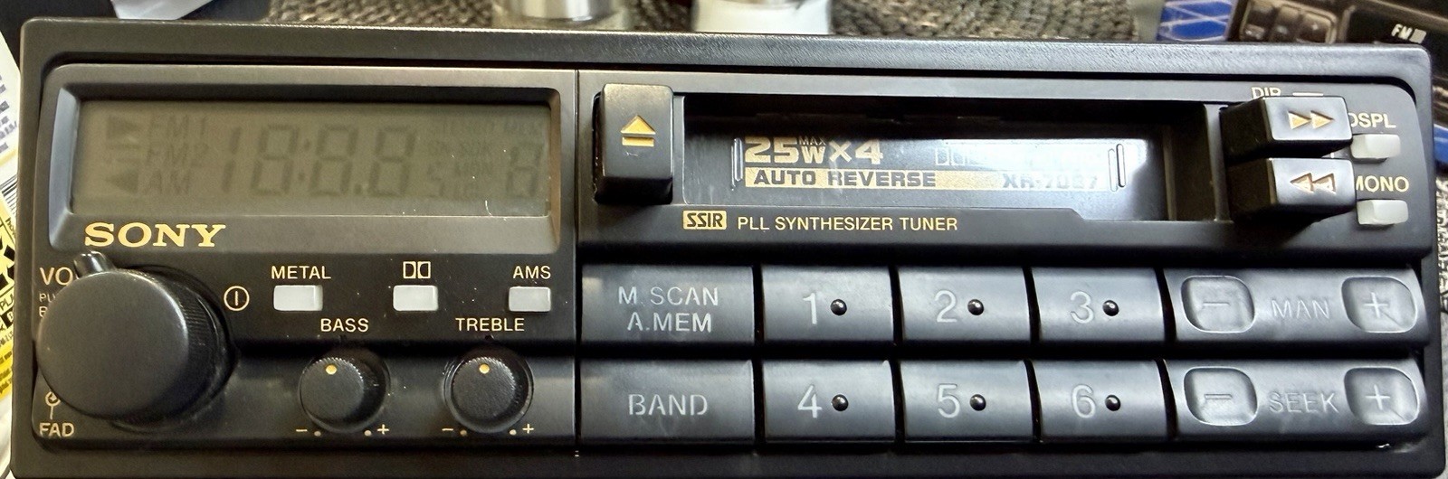 VTG Japan Sony Mobile XR 7087 25×4 Stereo Cassette Tested With Harness Clean