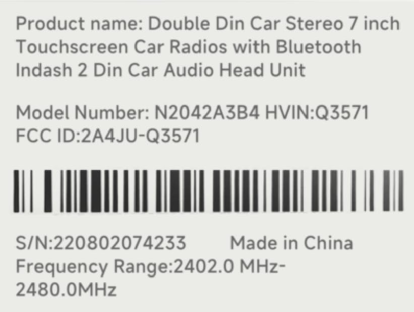 Estereo De Pantalla Tactil Với Camara De Reversa Y Reproductor De Radio