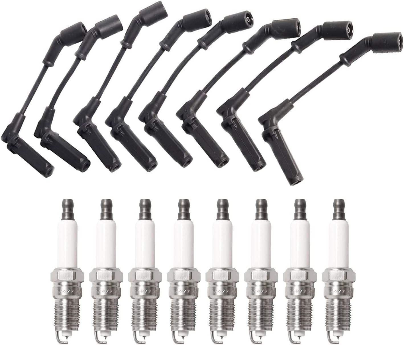 ENA Set of 8 Platinum Spark Plug and Wires Set Compatible with Chevrolet GMC …