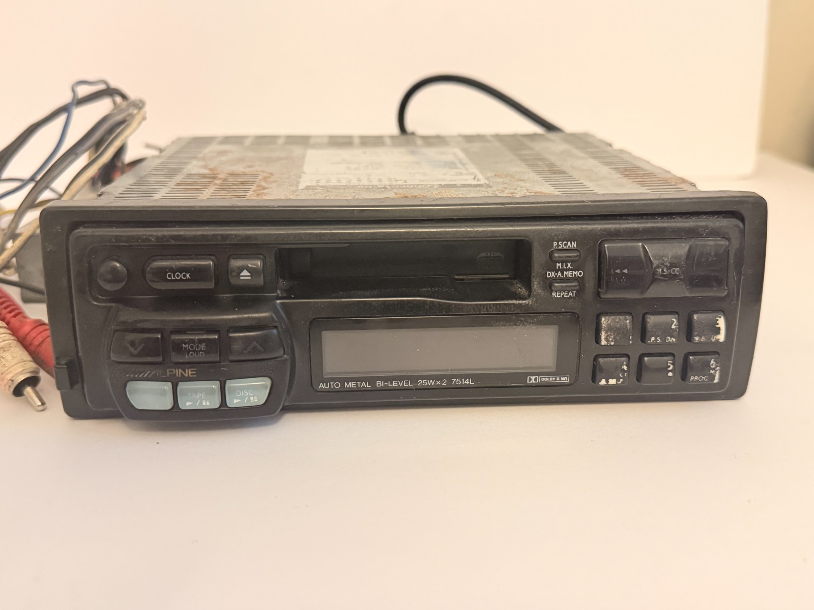 Alpine 7514 Cassette Player In Dash Receiver Fully Working Normal Shape
