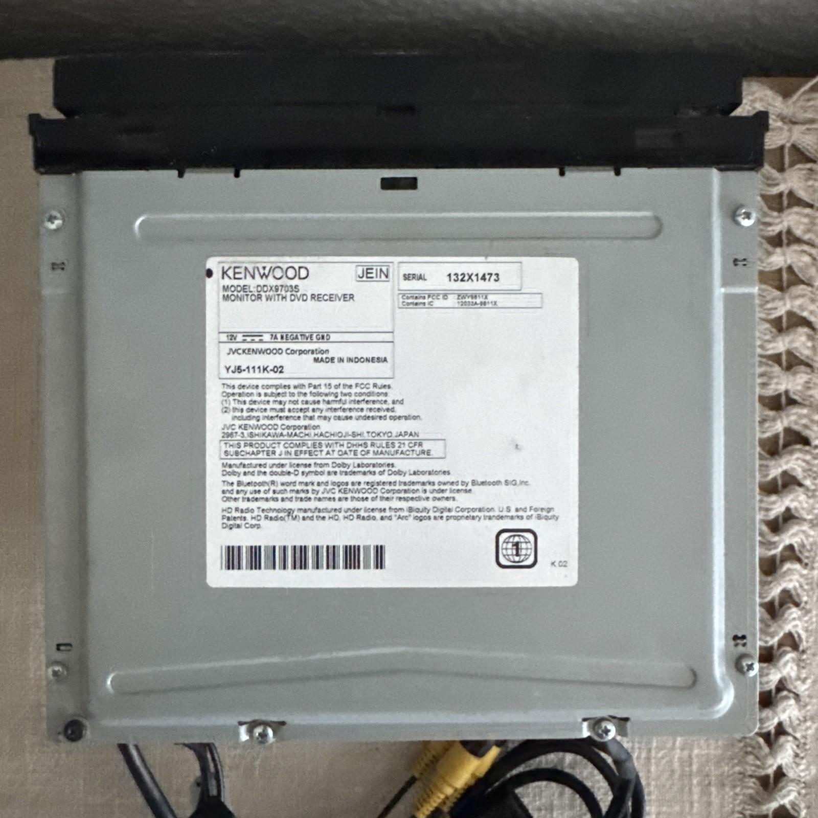 Kenwood DDX-9703S DvD/media Stereo, Carplay/android Auto – Has HDMI input.