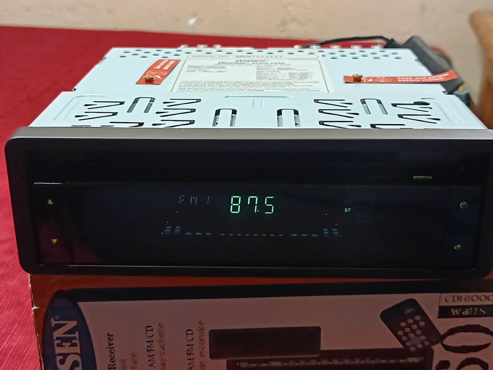 Jensen CDH1000 CD Receiver Car Stereo 160W NEW OPEN BOX, HAD SCREEN ISSUE – READ