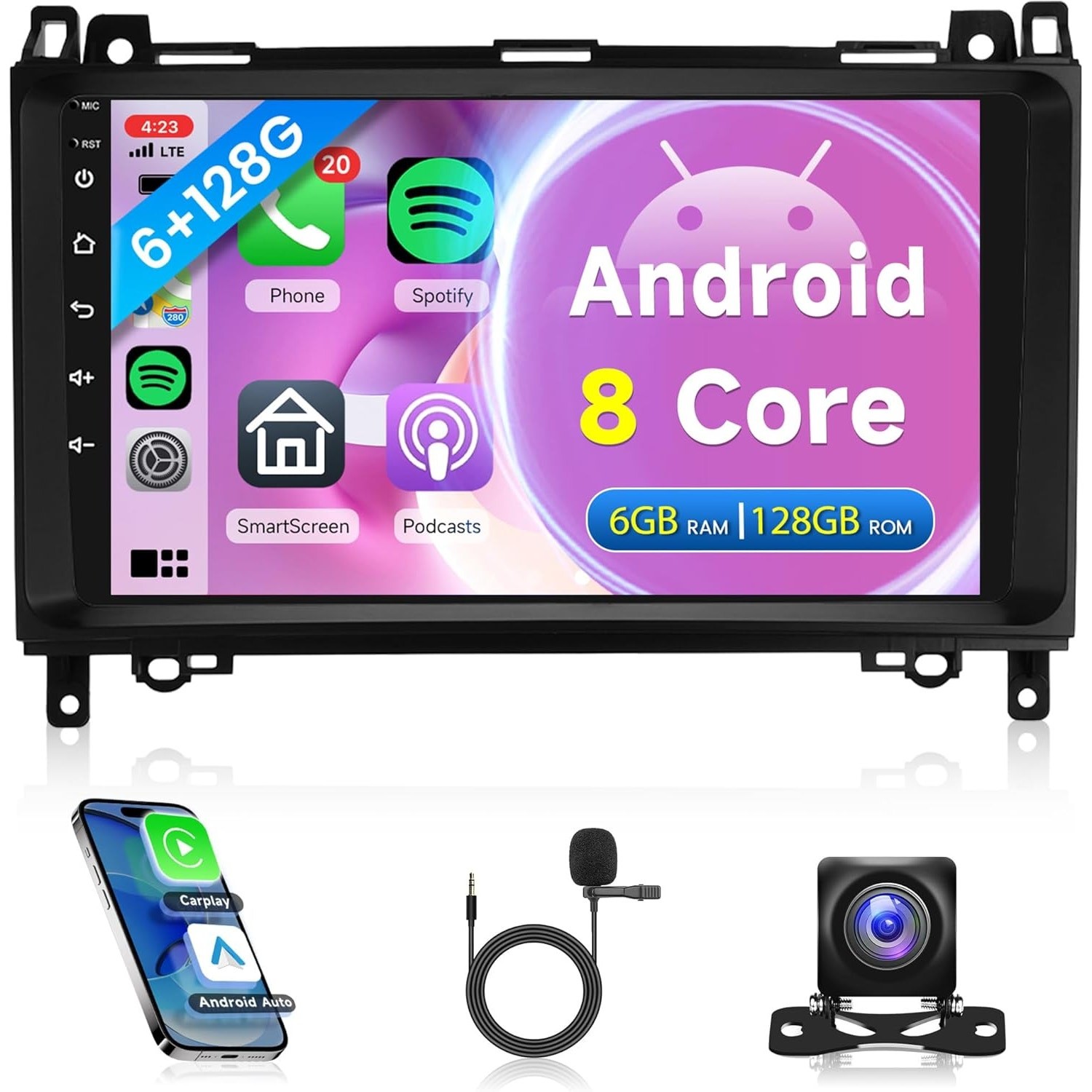 9″ Wireless CarPlay Android Auto Stereo – Mercedes Sprinter Vito – Open Box