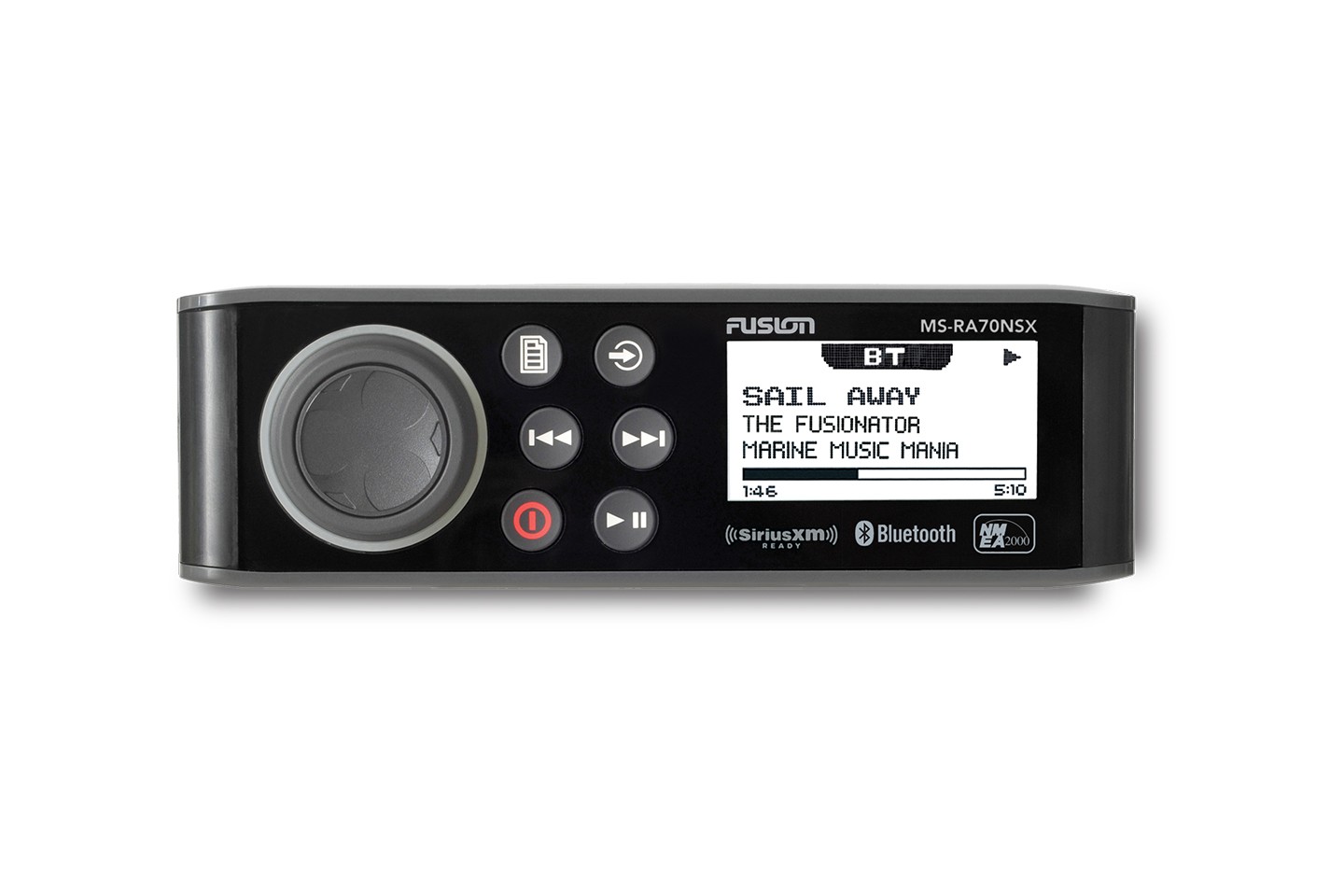 Fusion MS-RA70NSX Marine Entertainment System With Wireless Remote – White