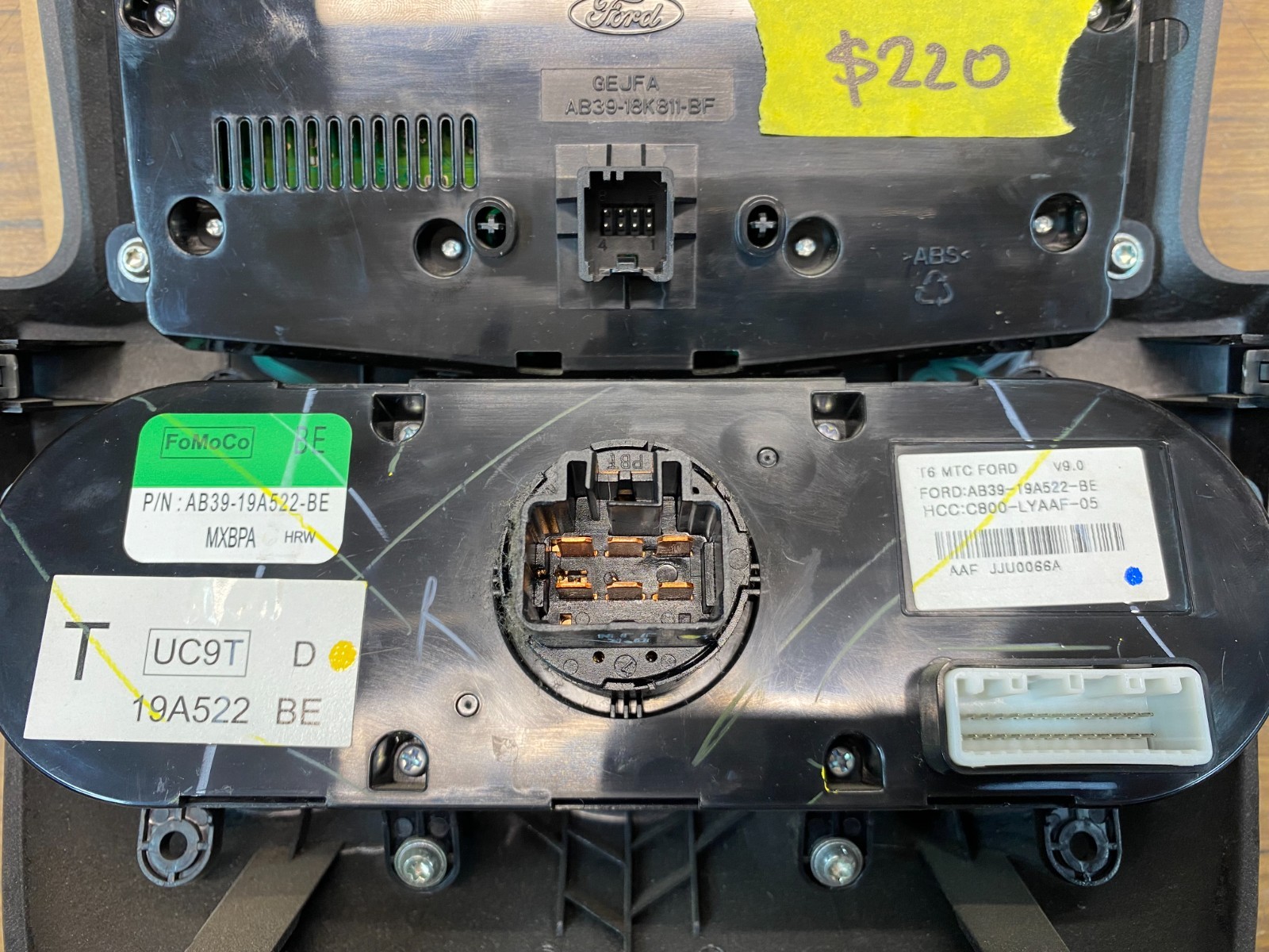 Ford Ranger PX1 XL Interior Dash Center ICC Surround + A/C Controls