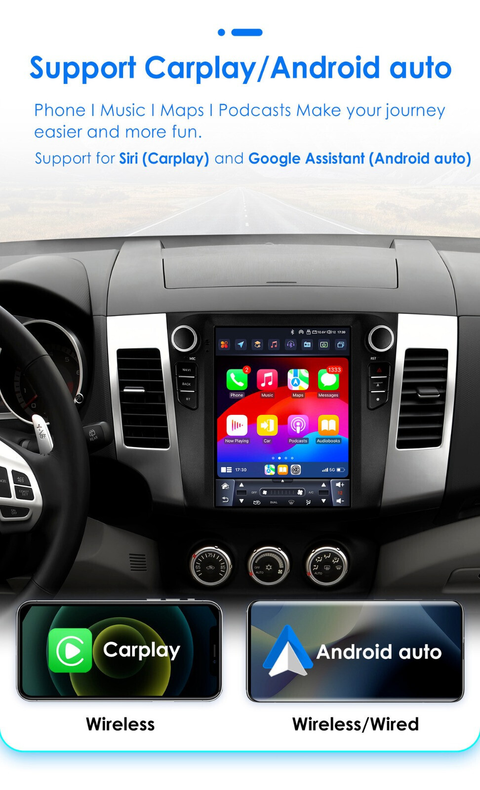 9.7” HD Car Stereo Radio GPS Navigation Android 2+32GB For 2006-2012 Outlander