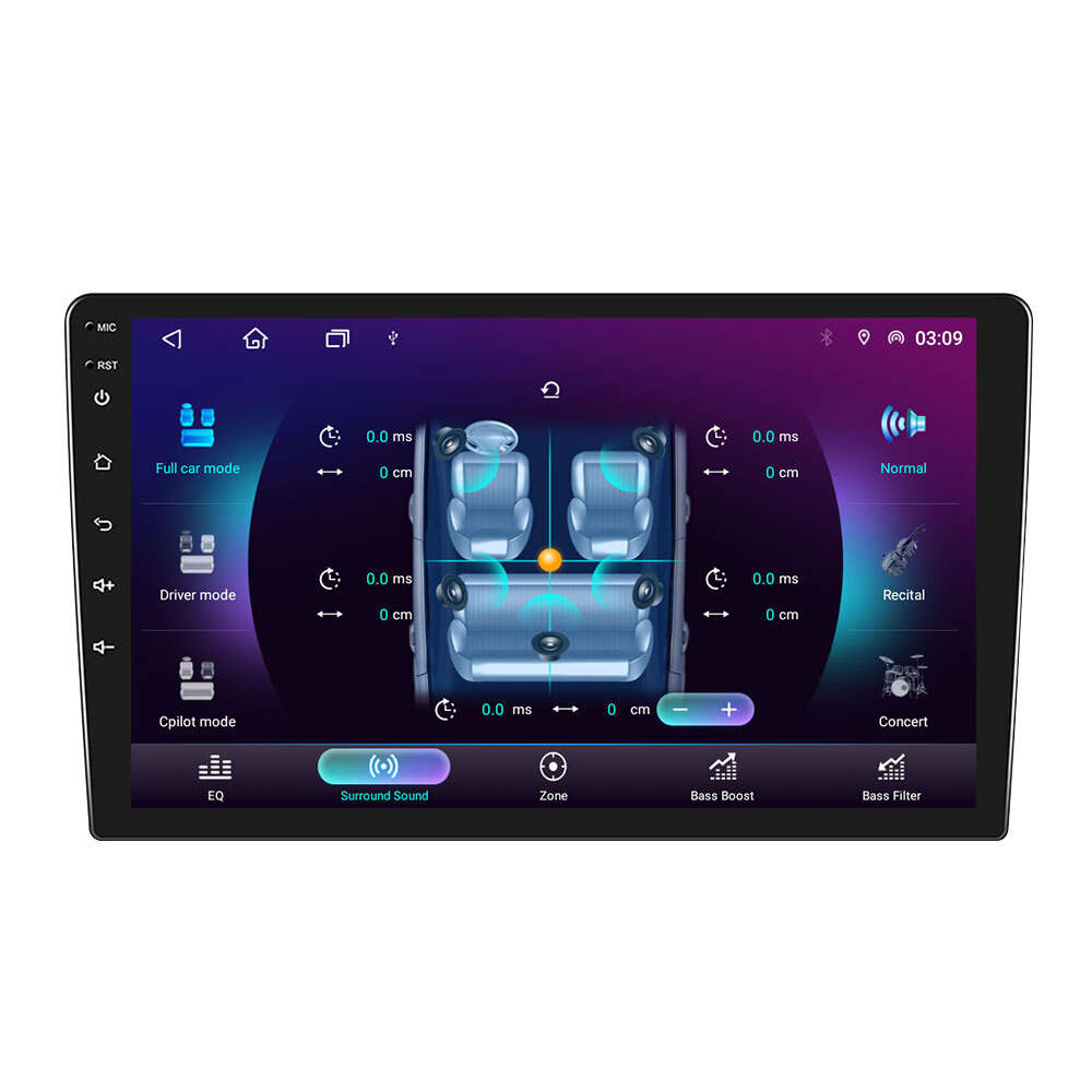 Universal 9″10.1″Car Video Player GPS Navi Touchscreen Wireless Carplay RDS DSP