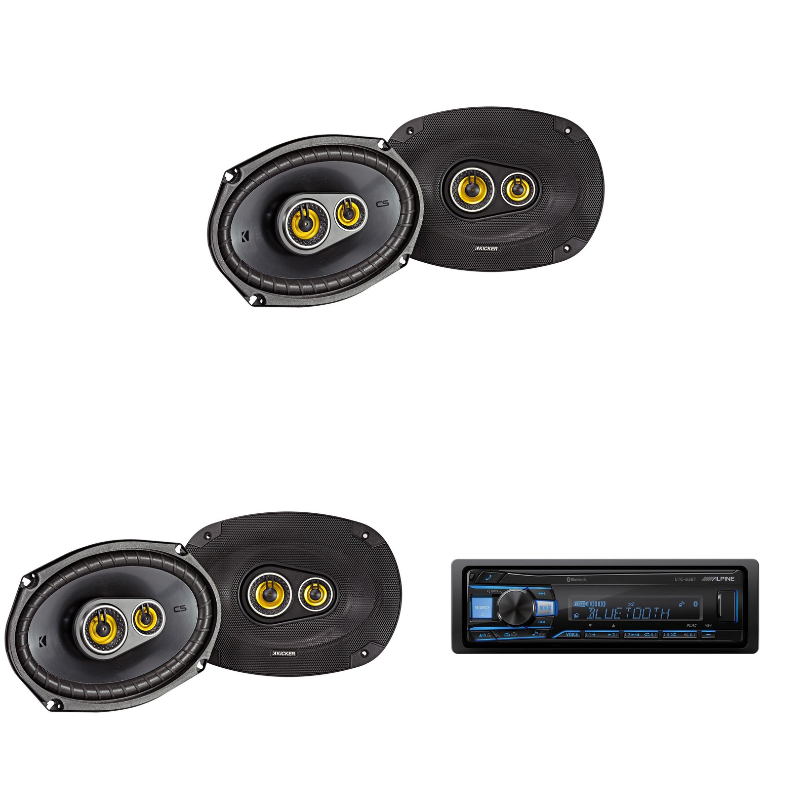 Alpine UTE-63BT Mech-less Digital Media Receiver with Bluetooth® Wireless Tec…