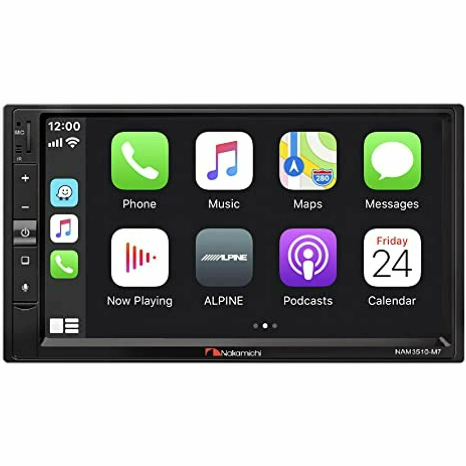 Nakamichi Apple Car Play 7″ Touchscreen in-Dash Double-DIN Car Stereo I NEW