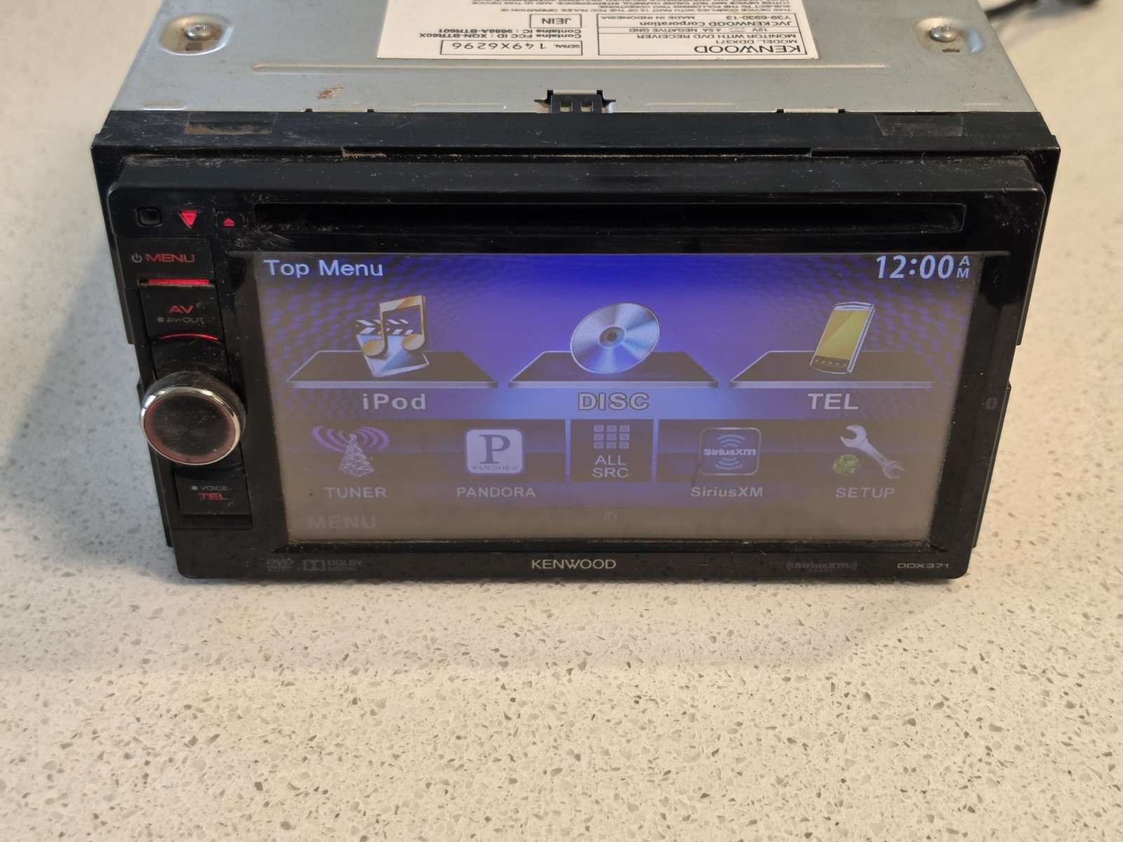 Kenwood DDX371 Car Radio Stereo With DVD Receiver Bluetooth USB MP3