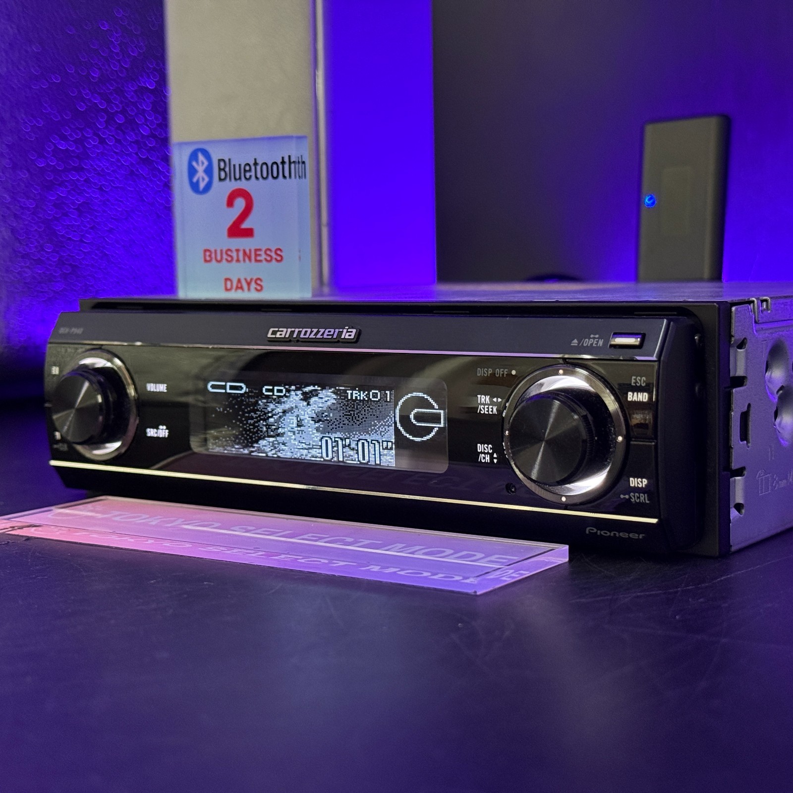 Pioneer Carrozzeria DEH-P940 CD Player DSP SFC AUX 1DIN Added BT Tested In Stock