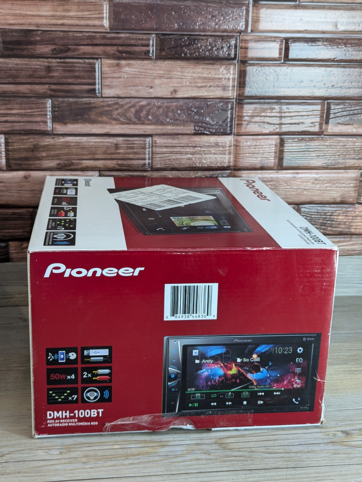 Pioneer DMH-100BT Bluetooth Car Digital Media Receiver 6.2 Inch WVGA Display
