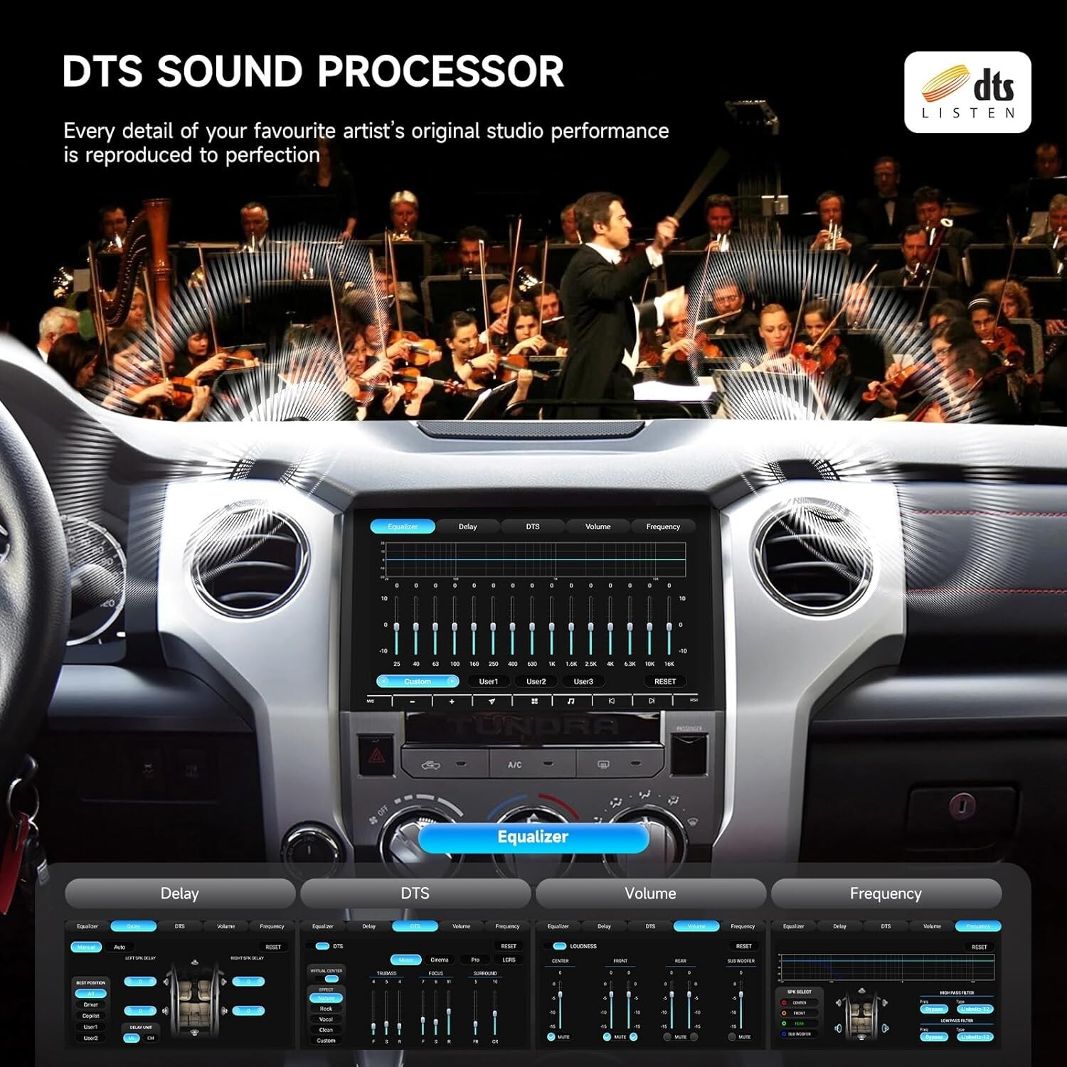 Dasaita 10.2″ Android 13 Car Stereo for Toyota Tundra 2014-2021 T-Style CarPlay