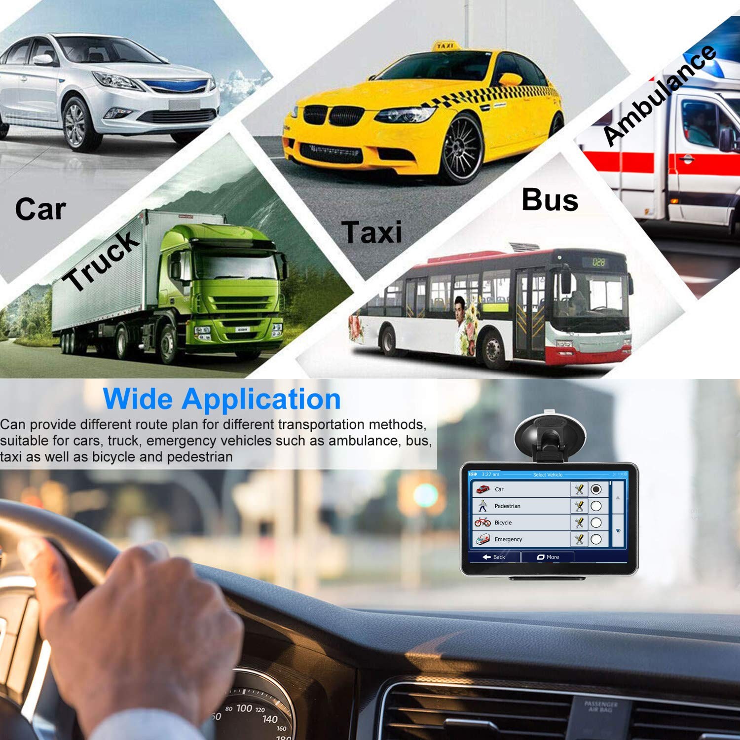 Navruf Gps Navigation For Car Latest 2025 Map7 Inch Touch Screen Real Voice