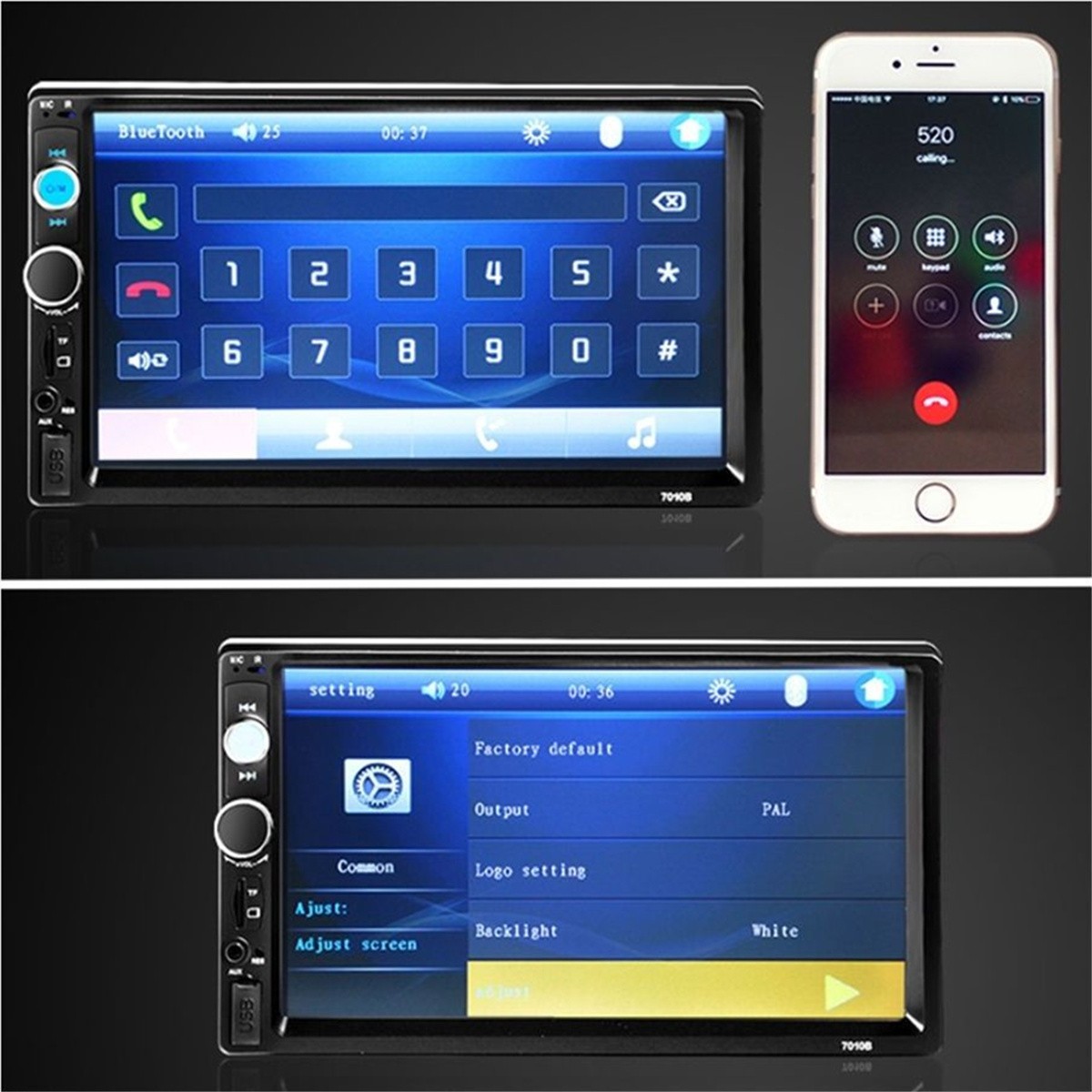 800×480 digital TFT Touch Screen V3.0 Support USB Bluetooth with Backup camera