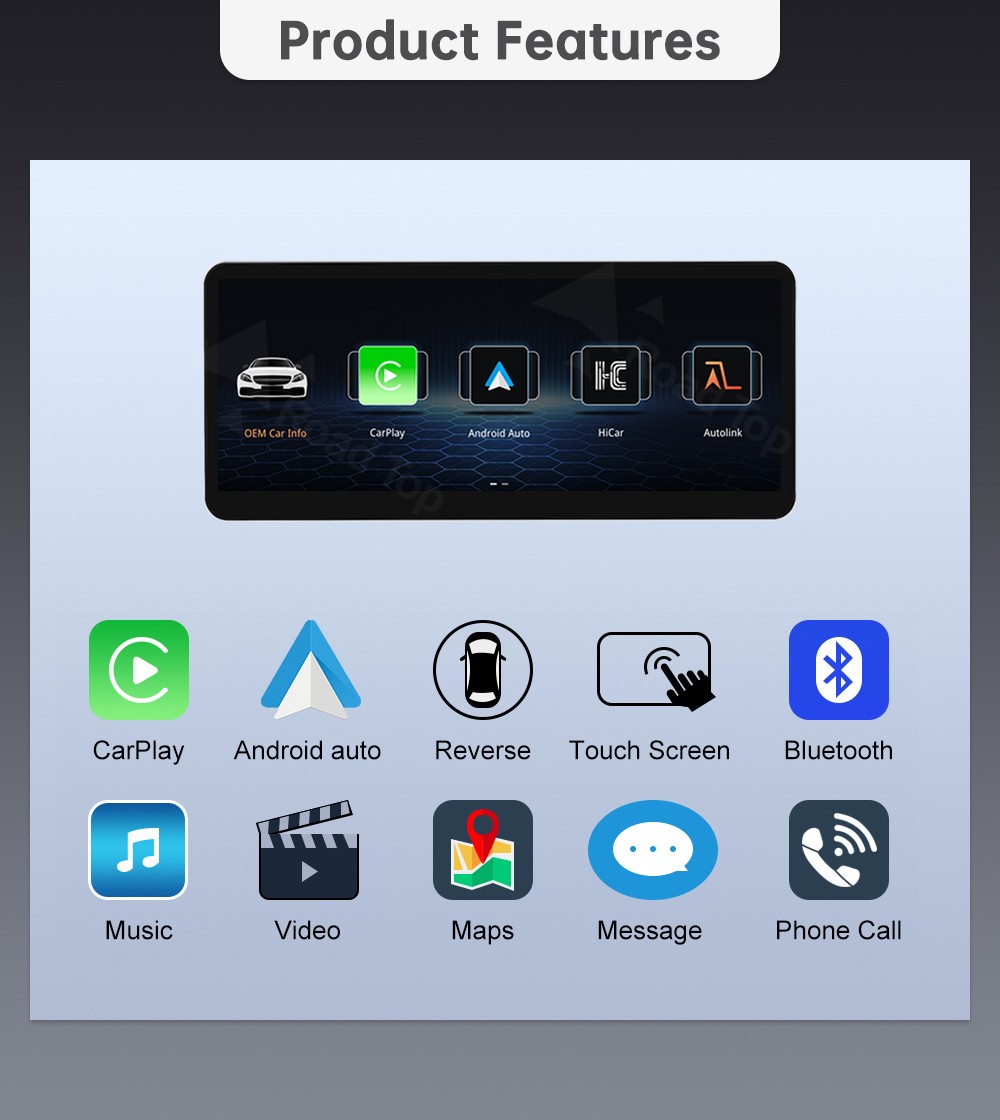 Wireless CarPlay Multimedia Touch Screen For Benz A GLA CLA B Class W246 4.5/4.7