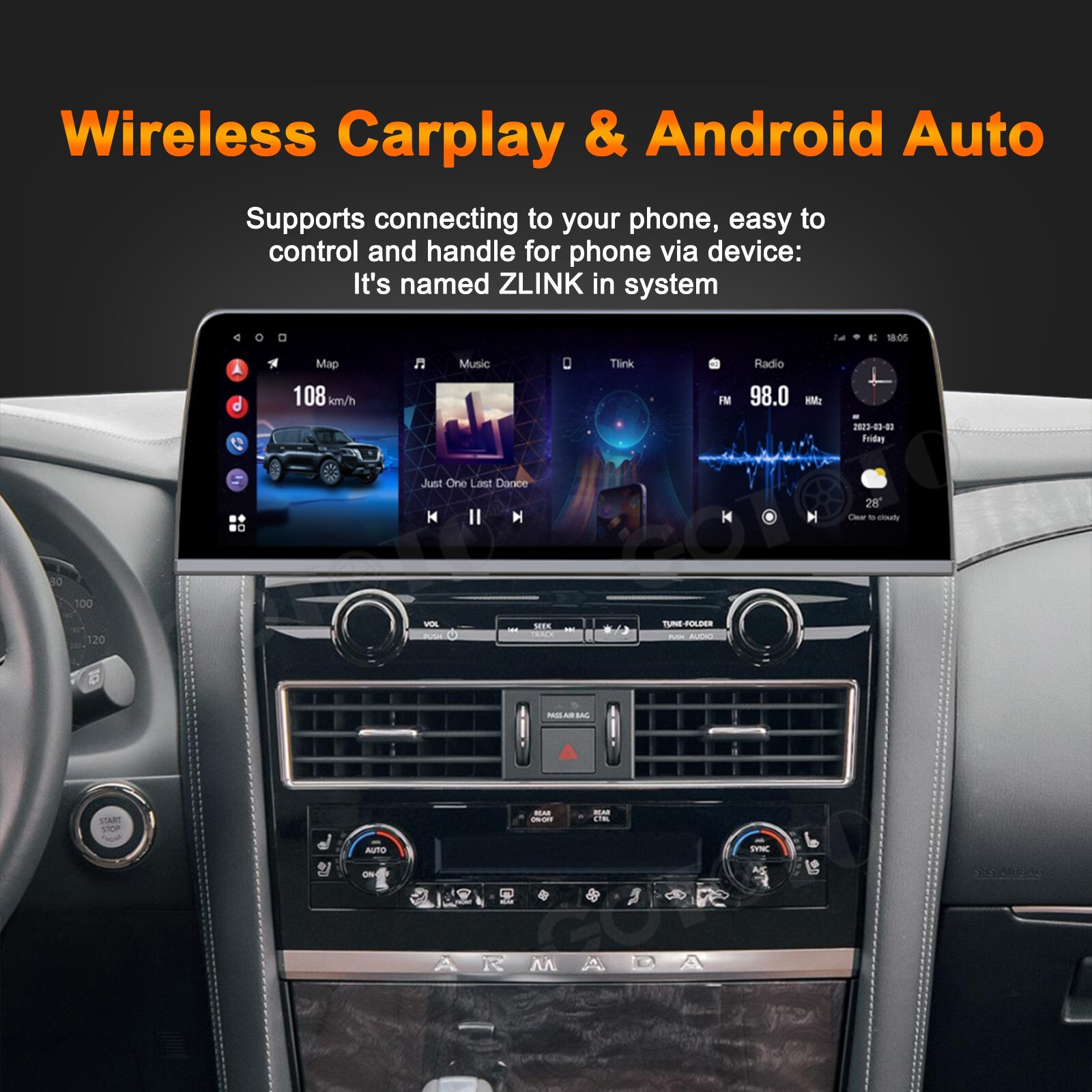Android Car Radio for Nissan Armada Patrol Royale SL Y62 QX80 QX56 2010-2020