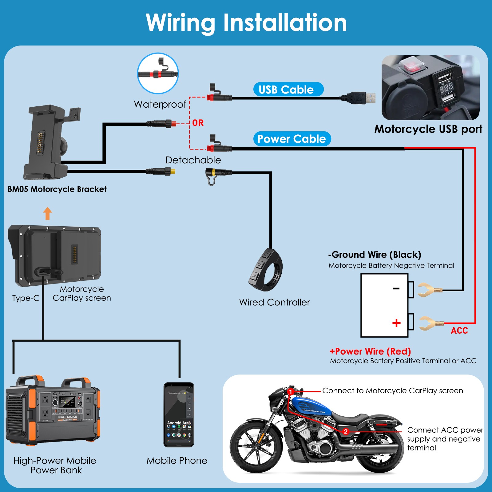 Carpuride W602SPro Moto TPMS Carplay Screen Wireless Android Auto Type-C Starter