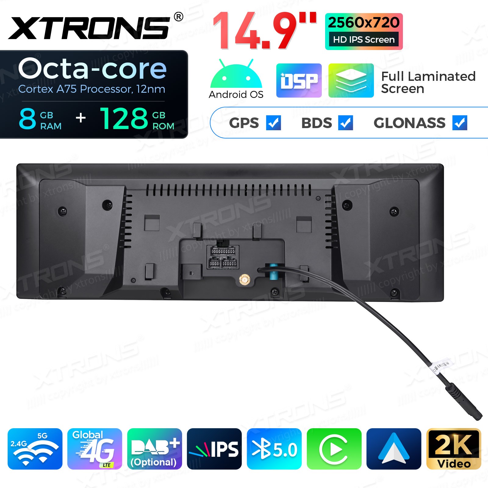 Android 14 System Upgrade 14.9″ for BMW E60 E61 5 Series CCC Radio Stereo 8+128G