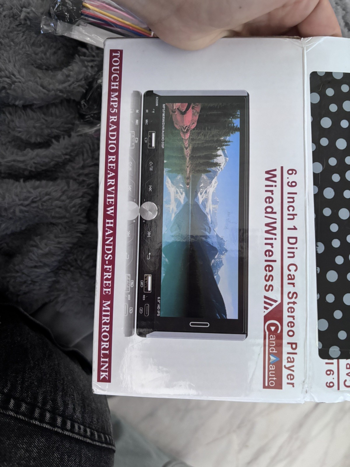 6.9 Inch Single Din Car Stereo with Wireless CarPlay/Android Auto/Mirror Link,1