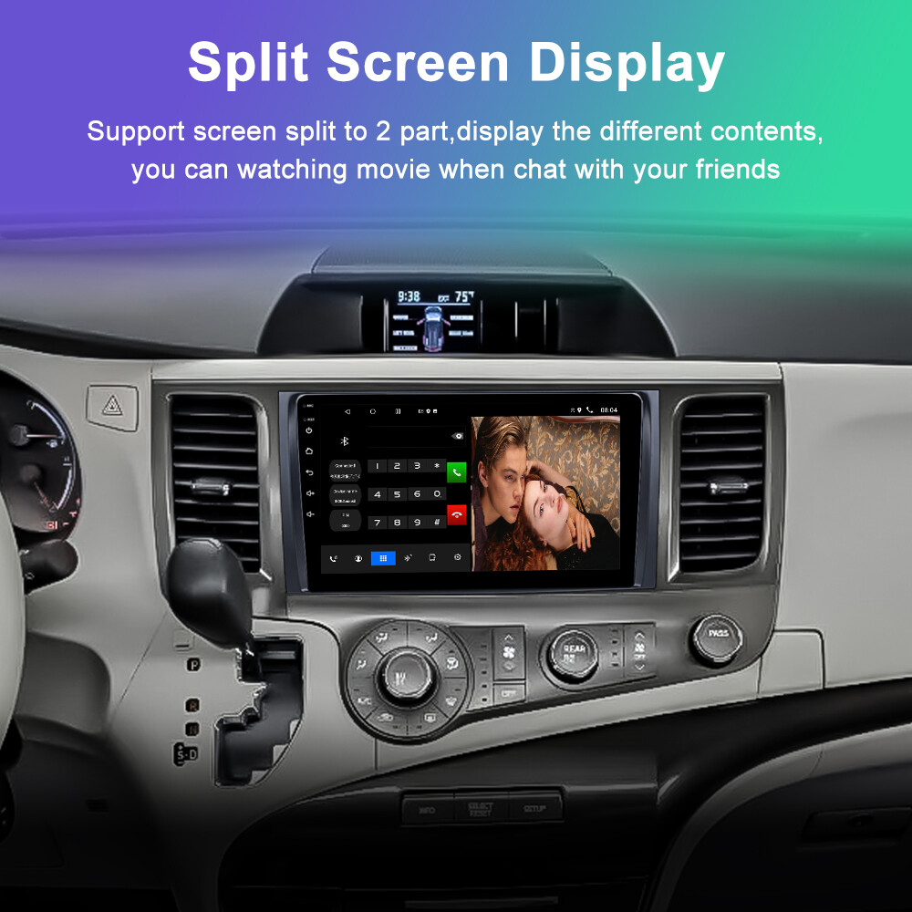 For Toyota Sienna 2011-14 Android 13 Car Stereo Radio GPS NAv Apple Carplay+Cam