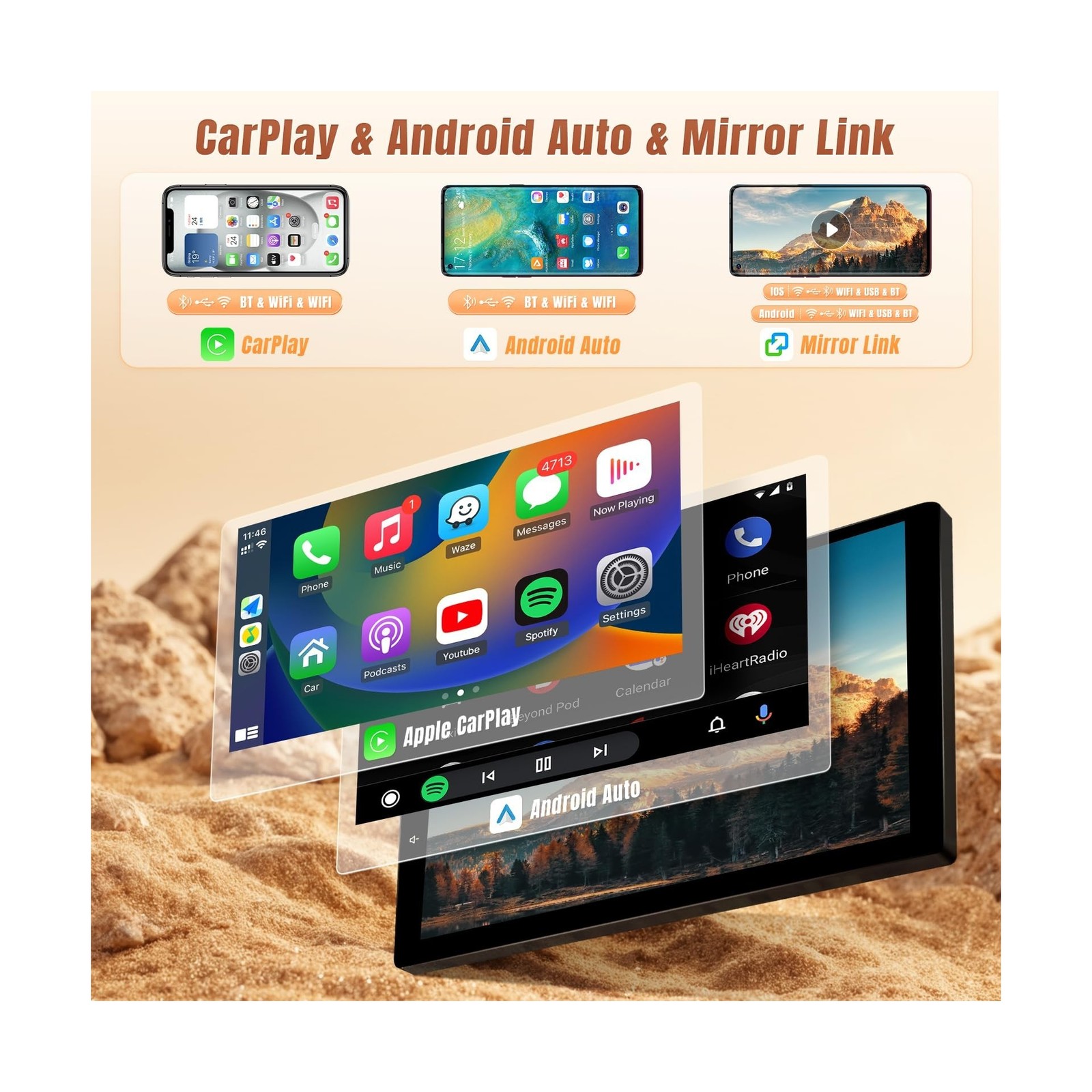 Android 12 Car Radio for Hyundai Elantra 2014 2015 2016 with CarPlay Android …