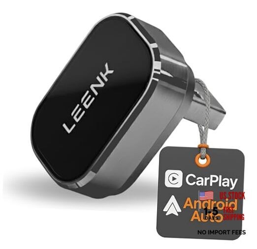 Wireless CarPlay & Android Auto Adapter [2025 Upgrade], Aero-Aluminum Black